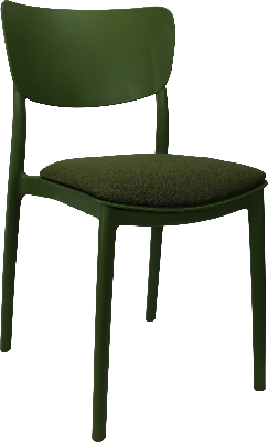 siesta monna chair - olive green with olive green fabric cushion 