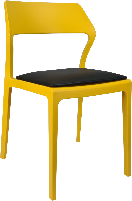 siesta snow chair - mango with black vinyl cushion 