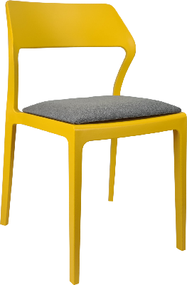 siesta snow chair - mango with taupe fabric cushion 