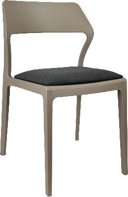 siesta snow chair - taupe with anthracite fabric cushion 