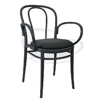 siesta victor xl chair - anthracite with anthracite fabric cushion 