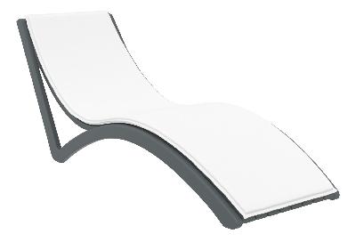 siesta slim sunlounger with cushion 