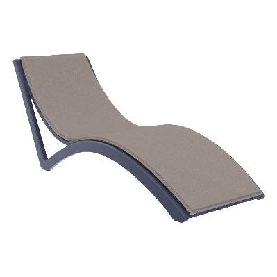 siesta slim sunlounger with cushion 