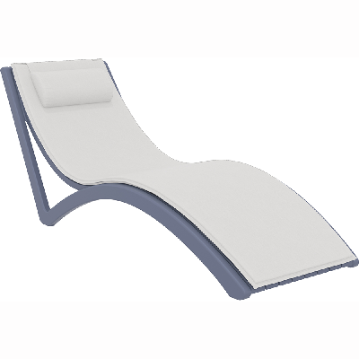 siesta slim sunlounger with cushion and pillow 