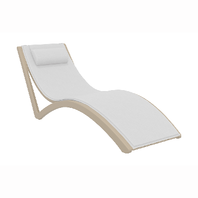 siesta slim sunlounger with cushion and pillow 