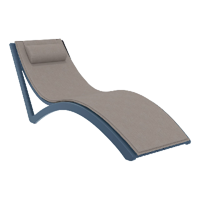 siesta slim sunlounger with cushion and pillow 