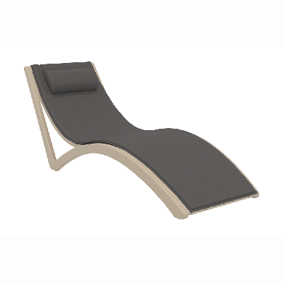 siesta slim sunlounger with cushion and pillow 