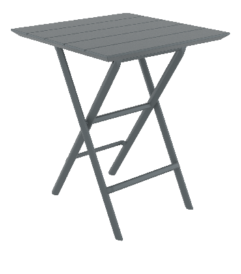 siesta helen folding table 60 square - dark grey 