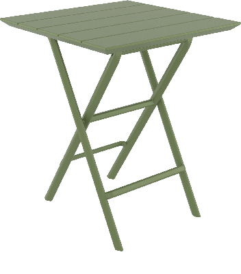 siesta helen folding table 60 square - olive green 