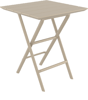 siesta helen folding table 60 square - taupe 