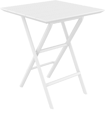siesta helen folding table 60 square - white 