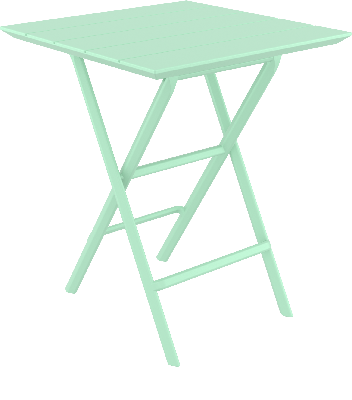 siesta helen folding table 60 square - opaline green 