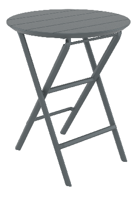 siesta helen folding table 60 round - dark grey 