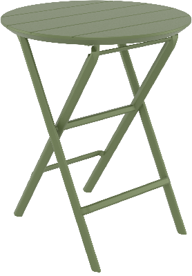 siesta helen folding table 60 round - olive green 