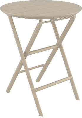 siesta helen folding table 60 round - taupe 