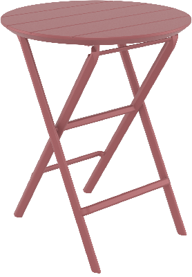 siesta helen folding table 60 round - marsala 