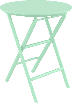 siesta helen folding table 60 round - opaline green 