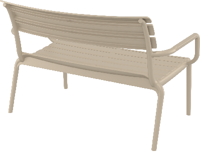 siesta paris 2 seat bench seat - taupe 