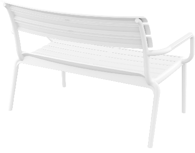 siesta paris 2 seat bench seat - white 