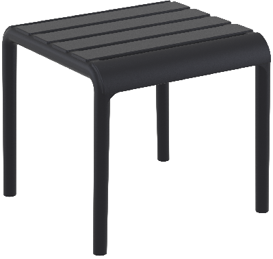 siesta paris side table/footrest - black 