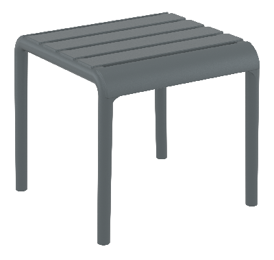 siesta paris side table/footrest - dark grey 