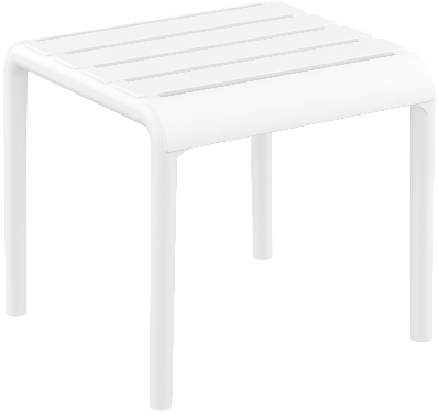 siesta paris side table/footrest - white 