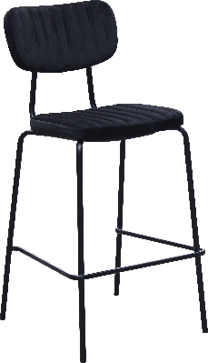 durafurn tiramisu barstool - black frame / black velvet 