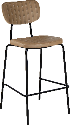 durafurn tiramisu barstool - black frame / taupe vinyl 