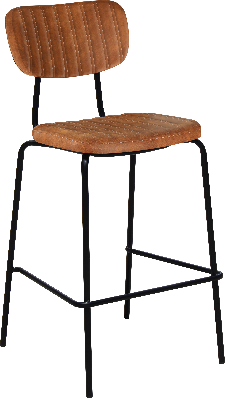durafurn tiramisu barstool - black frame / tan fabric 
