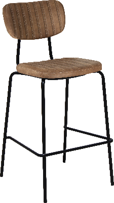 durafurn tiramisu barstool - black frame / mocha fabric 