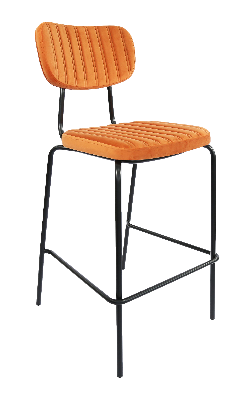 durafurn tiramisu barstool - black frame / burnt orange velvet 