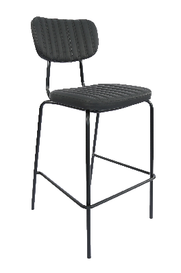 durafurn tiramisu barstool - black frame / black vinyl 