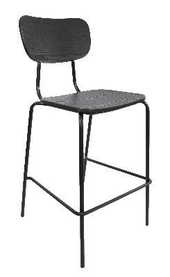 durafurn tiramisu barstool - black frame / black ply 