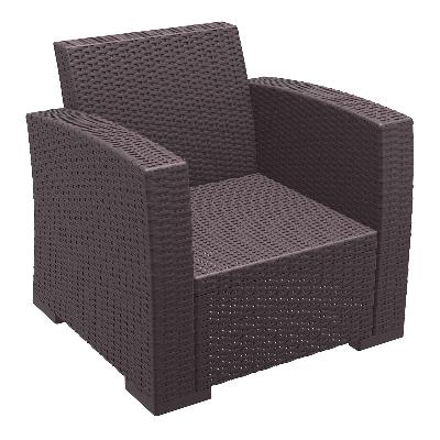 monaco lounge armchair single - chocolate 