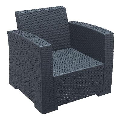 monaco lounge armchair single - anthracite 