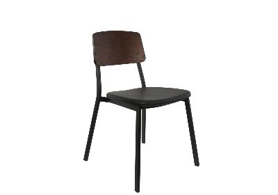 denver chair - vinyl seat - dark natural back 