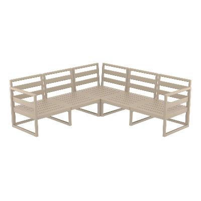 mykonos lounge corner - taupe - no cushions&nbsp; 