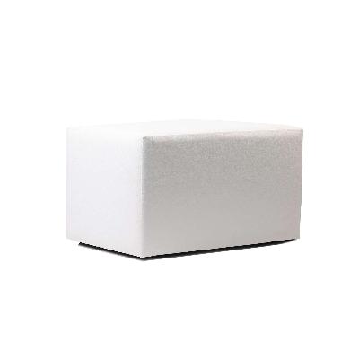 ottoman rectangle - white  