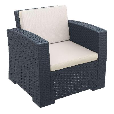 monaco lounge armchair - anthracite with cushion&nbsp; 
