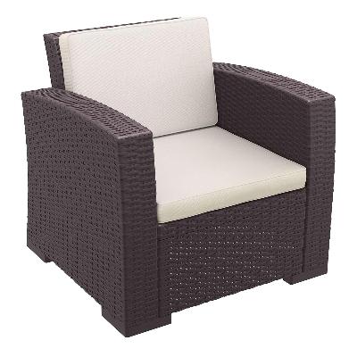monaco lounge armchair - chocolate with cushion&nbsp; 