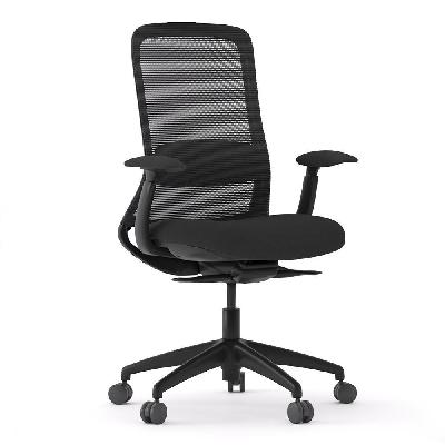 flow task chair black with adjustable arms