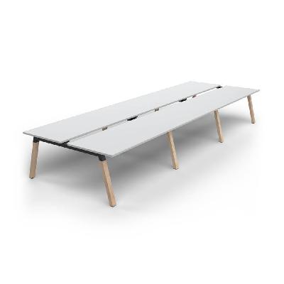 plantation 6 person back-to-back workstation 