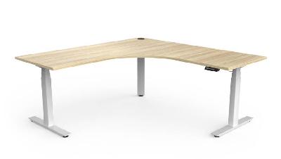 agile triple motor electric 90 degree corner workstation 