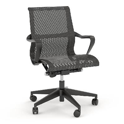scroll meeting room chair black