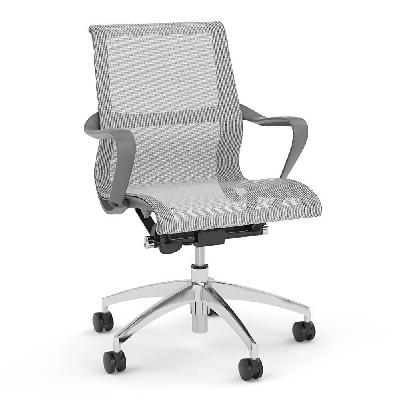 scroll meeting room chair grey