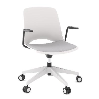 vista swivel chair - white 