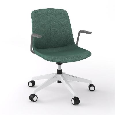 vista swivel chair fully upholstered - green