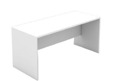 om rectangular open desk - 1200/1350 mm wide - white