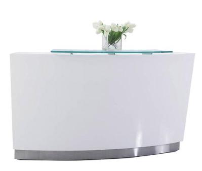 evo curved reception desk - uh - 1870 x 950 x 1150 - 1x standard height