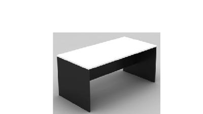 om rectangular open desk - 1200/1350 mm wide - white/charcoal